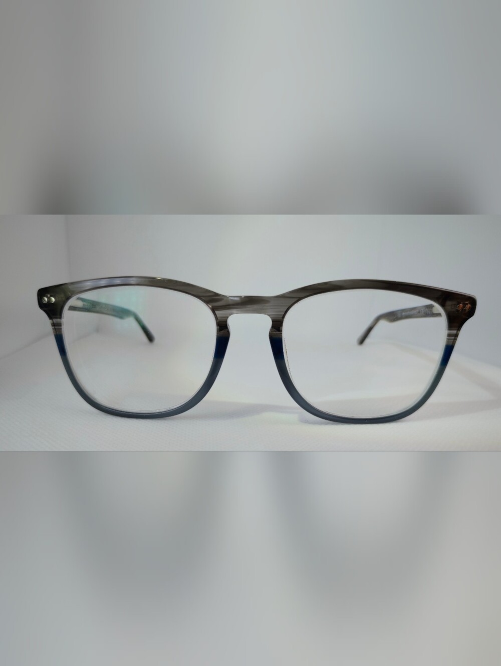 Gato. Grey-to-Navy Gradient Round Square Glasses Women's